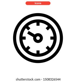 speed meter icon isolated sign symbol vector illustration - high quality black style vector icons
