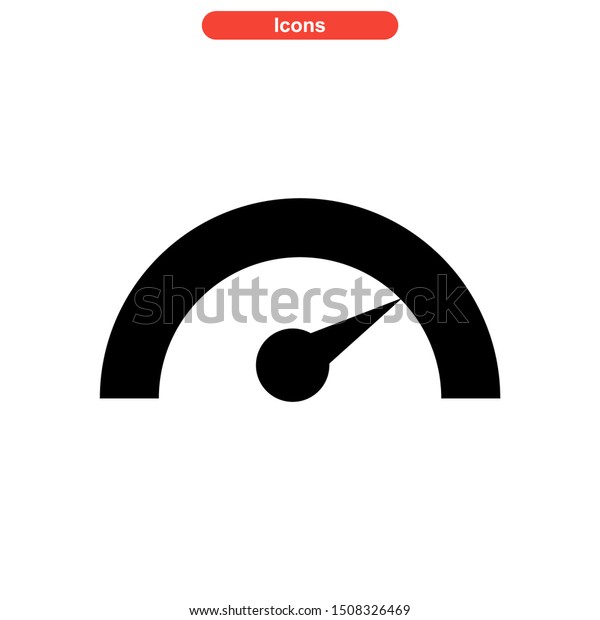 speed meter icon isolated sign\
symbol vector illustration - high quality black style vector\
icons\
