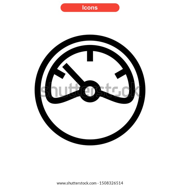 speed meter icon isolated sign\
symbol vector illustration - high quality black style vector\
icons\
