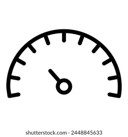 Icono del velocímetro. Ilustración vectorial de línea de medida de potencia de velocidad del probador eléctrico automático de combustible de control industrial manómetro