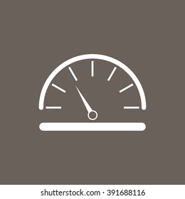 Speed meter Icon on Dark Gray Color. Eps-10. 