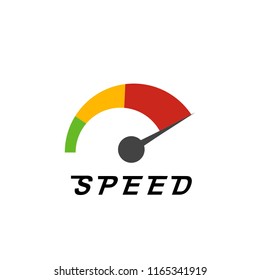 Speed meter icon vector illustration isolated on white background. Speed icon. Abstract speed icon