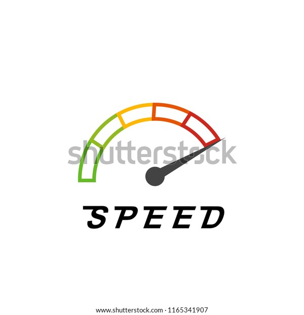 Speed meter icon vector\
illustration isolated on white background. Speed icon. Abstract\
speed icon