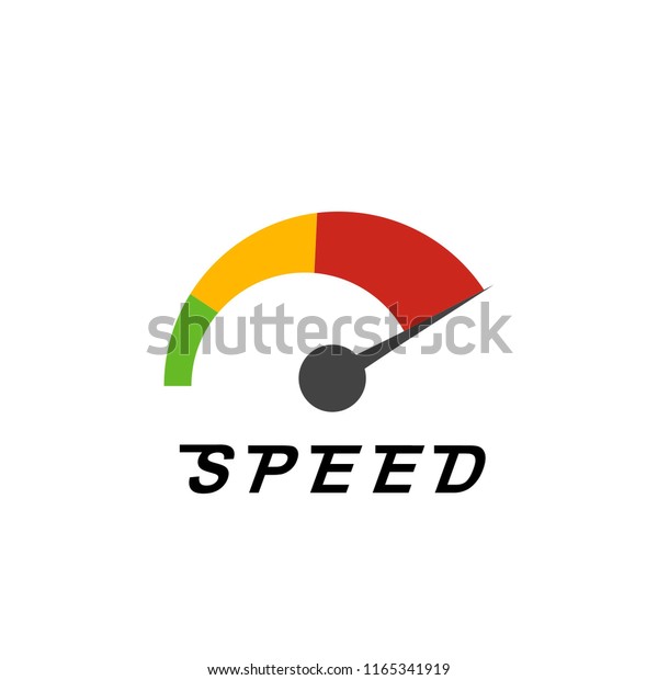 Speed meter icon vector
illustration isolated on white background. Speed icon. Abstract
speed icon