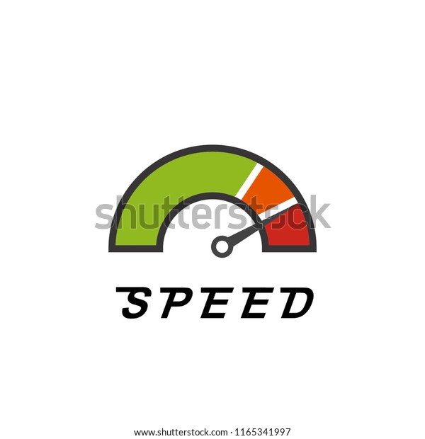 Speed meter icon vector\
illustration isolated on white background. Speed icon. Abstract\
speed icon