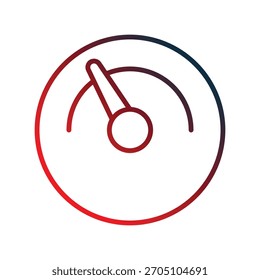 Icono de medidor de velocidad con Vector de fondo blanco