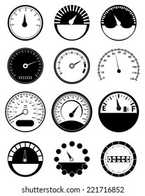 Speed Meter Icons Set