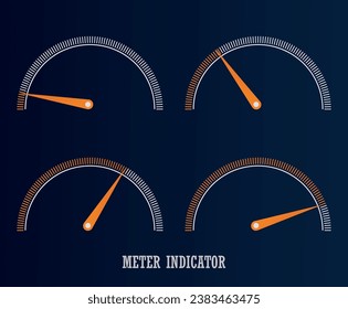 Juego de iconos del medidor de velocidad. diseño de ilustración vectorial de indicador de contador.