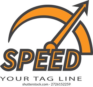 Diseño del logotipo del medidor de velocidad. Diseño del logotipo de la velocidad