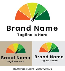 Speed meter logo design template	
