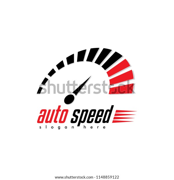 Speed Meter Logo Template Vector Illustration Stock Vector (Royalty ...