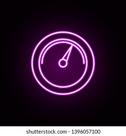 speed meter neon icon. Elements of auto workshop set. Simple icon for websites, web design, mobile app, info graphics