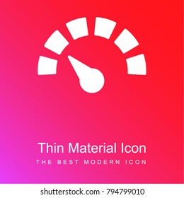 Speed meter red and pink gradient material white icon minimal design