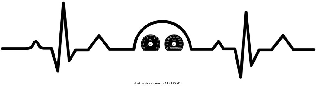 Velocidad del vehículo del icono del tacómetro de velocidad.