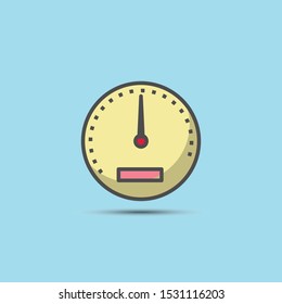Speed meter vector filled line icon,  for website and mobile application, Editable icon. 64x64 Pixel Perfect