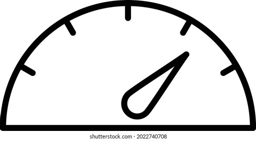 Speed Meter Vector Line Icon Design
