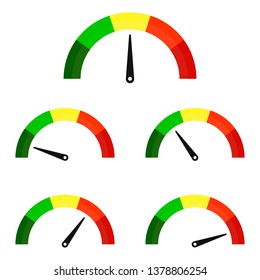 Speedometer Rating Meter Signs Infographic Gauge Stock Vector (Royalty ...