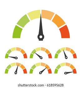 Speed metering or rating icon. Vector