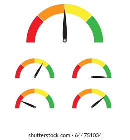 Speed metering or rating icon. Vector