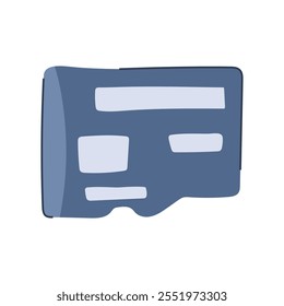 Velocidad Tarjeta MicroSD de dibujos animados. Transferencia de datos, Fotos de vídeos, música Smartphone Velocidad Tarjeta MicroSD. Ilustración vectorial de símbolos aislados