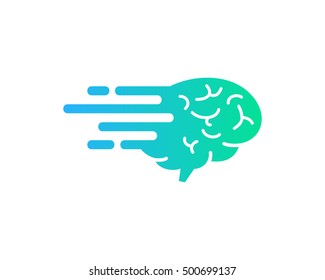 Speed Mind Brain Logo Design Template