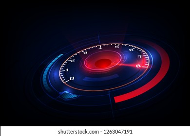 Speed motion background with fast speedometer car. Racing velocity background.