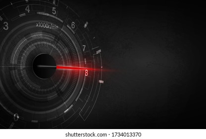 Speed motion background with fast speedometer car. Racing velocity background.