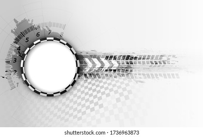 Speed motion background with fast speedometer car. Racing velocity background.