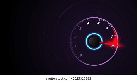 Speed motion background with fast speedometer car. Racing velocity background.	
