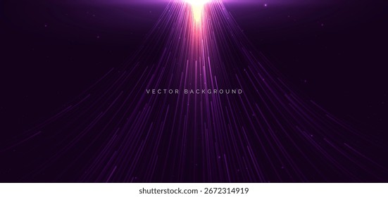 Líneas conceptuales de movimiento de velocidad en púrpura oscuro. Ilustración vectorial