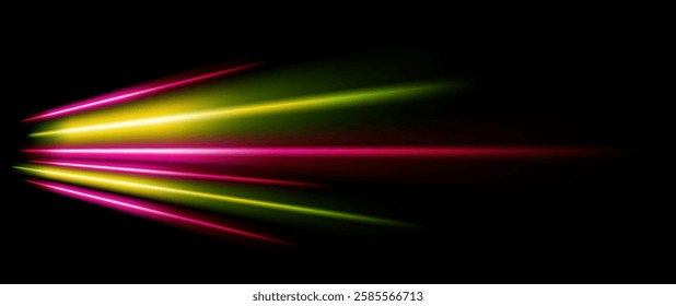 Speed motion on road at night