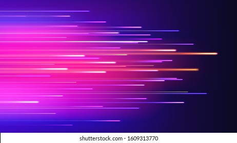 Speed movement technology connection concept neon abstract vector background