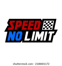 Speed No Limit Flat Sticker Stock Vector (Royalty Free) 2108401172 ...