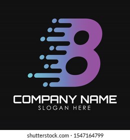 Speed Number 8 Logo Design Template. Motion Speed Number 8. Speed/Fast Logo, Speed/Fast Number, Speed/Fast Letter, Speed/Fast Text Vector Design Concept.