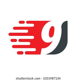 Speed Number Design Logo