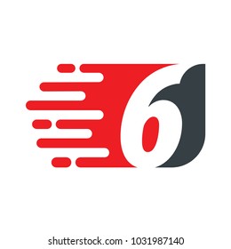 Speed Number Design Logo