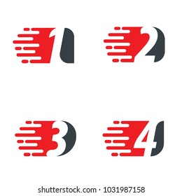 Speed Number Design Logo