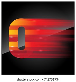 Speed Number Font. Motion Effect Number.