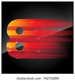 Speed Number Font. Motion Effect Number.