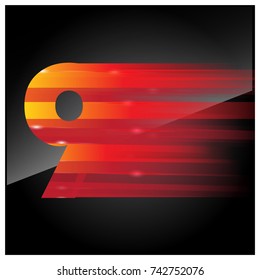 Speed Number Font. Motion Effect Number.
