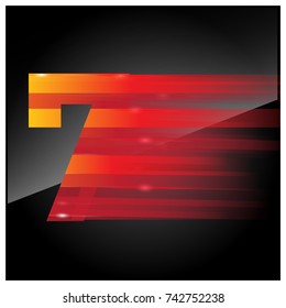 Speed Number Font. Motion Effect Number.