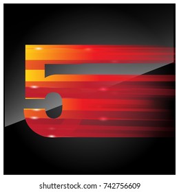 Speed Number Font. Motion Effect Number.