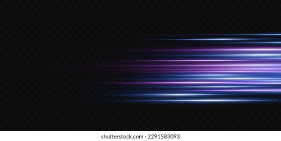 Efecto de velocidad sobre fondo azul. líneas azules. Líneas rojas de luz.