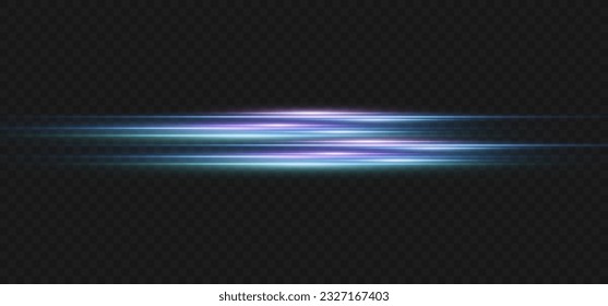 Efecto de velocidad sobre fondo azul. líneas azules. Líneas rojas de luz.