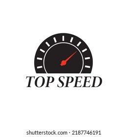 Speed ​​speedometer on for racing events. speedometer illustration, logo, symbol, icon.
