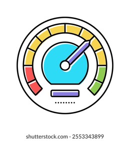 velocidade otimizar vetor de ícone de cor. velocidade otimizar sinal. ilustração de símbolo isolado