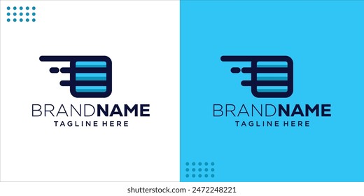Speed ​​Document Paper Icon Logo Design, Design Inspiration, Illustration, Vector