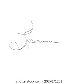 speed pen one line handwritten  calligraphy "Super mom" use for lettering design ,motivational posters , web site and blog