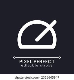 Speed up pixel perfect white linear ui icon for dark theme. Footage editing. Accelerate video. Fast playback. Vector line pictogram. Isolated user interface symbol for night mode. Editable stroke