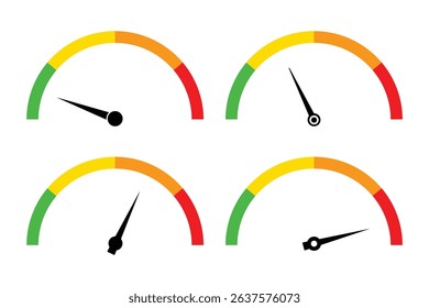 Speed, Power, Fuel Gauge for Car Dashboard. Gauge Icon for Speed Control and Measurement. Speedometer icon set. Fast speed. Internet speed, gauge, dashboard, indicator, tachometer, scale. Credit score